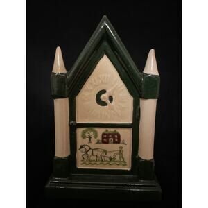 Metlox Poppytrail Green HOMESTEAD PROVINCIAL Steeple Clock